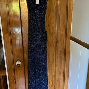 Elegant Navy Blue Sleeveless Dress